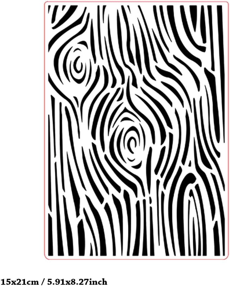 FUGUT 3-D Embossing Folder for Card Making - Plastic Textured Template for DIY Scrapbooking, Paper Crafting and Handmade Art Supplies (3D Tree Wood Grain 8.3 x 5.9 in) - Image 2